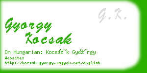 gyorgy kocsak business card